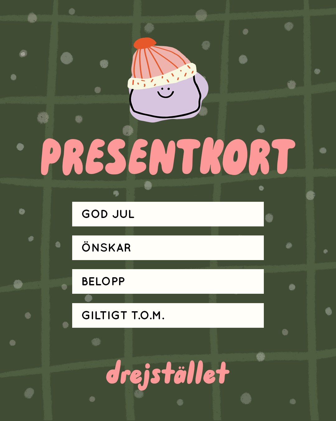 PRESENTKORT - Drejstället
