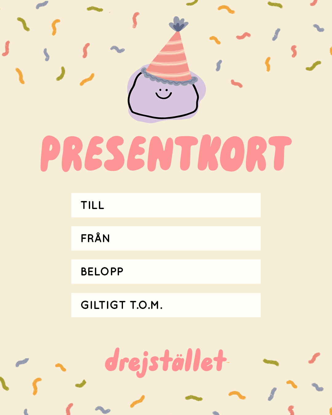 PRESENTKORT - Drejstället