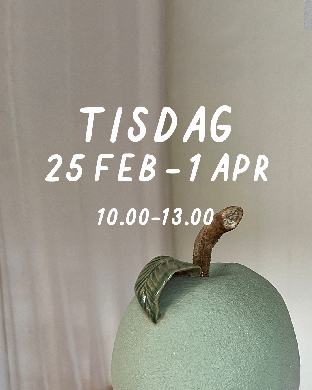 TISDAG 10-13 (25 feb–1 apr) - Drejstället