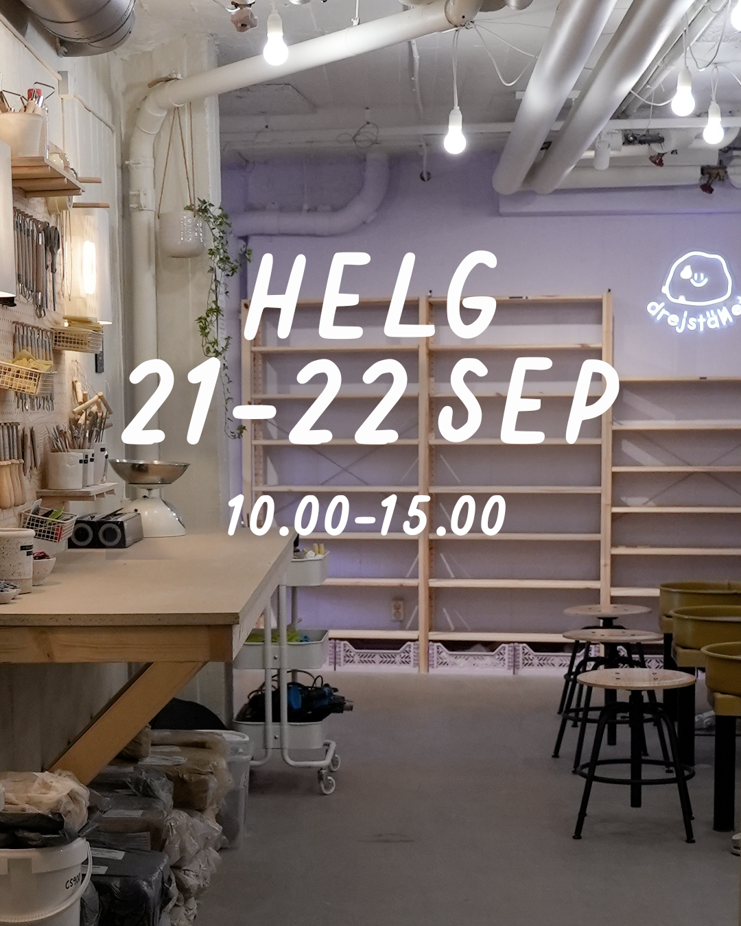 HELG 21-22 september: Dreja och dekorera (glasering 13 oktober)