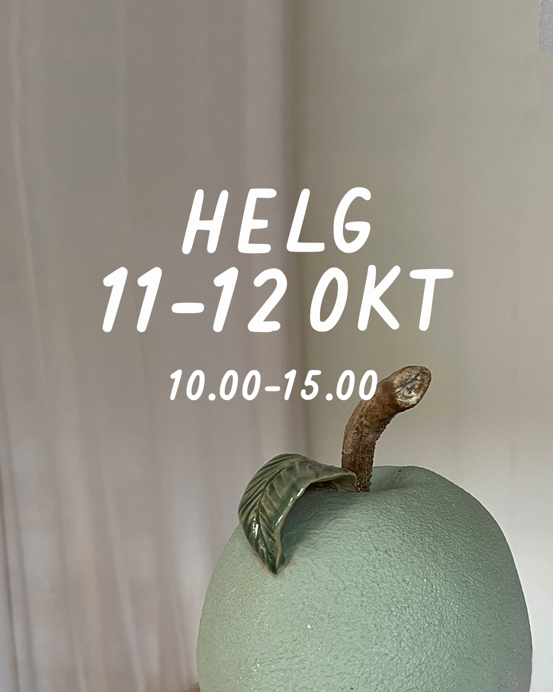 HELG 11-12 oktober: Dreja och dekorera (glasering 9 nov)