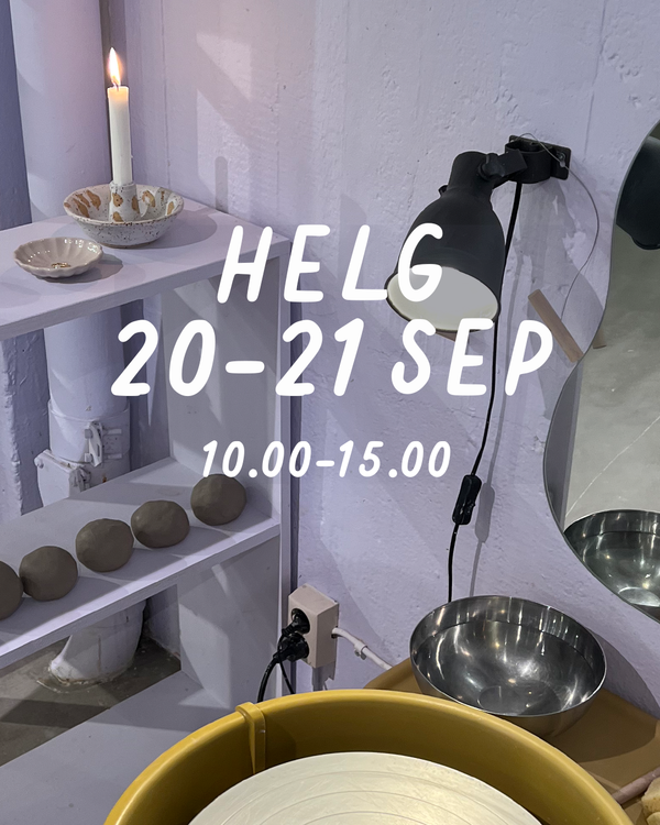 HELG 20-21 september: Dreja och dekorera (glasering 12 okt)