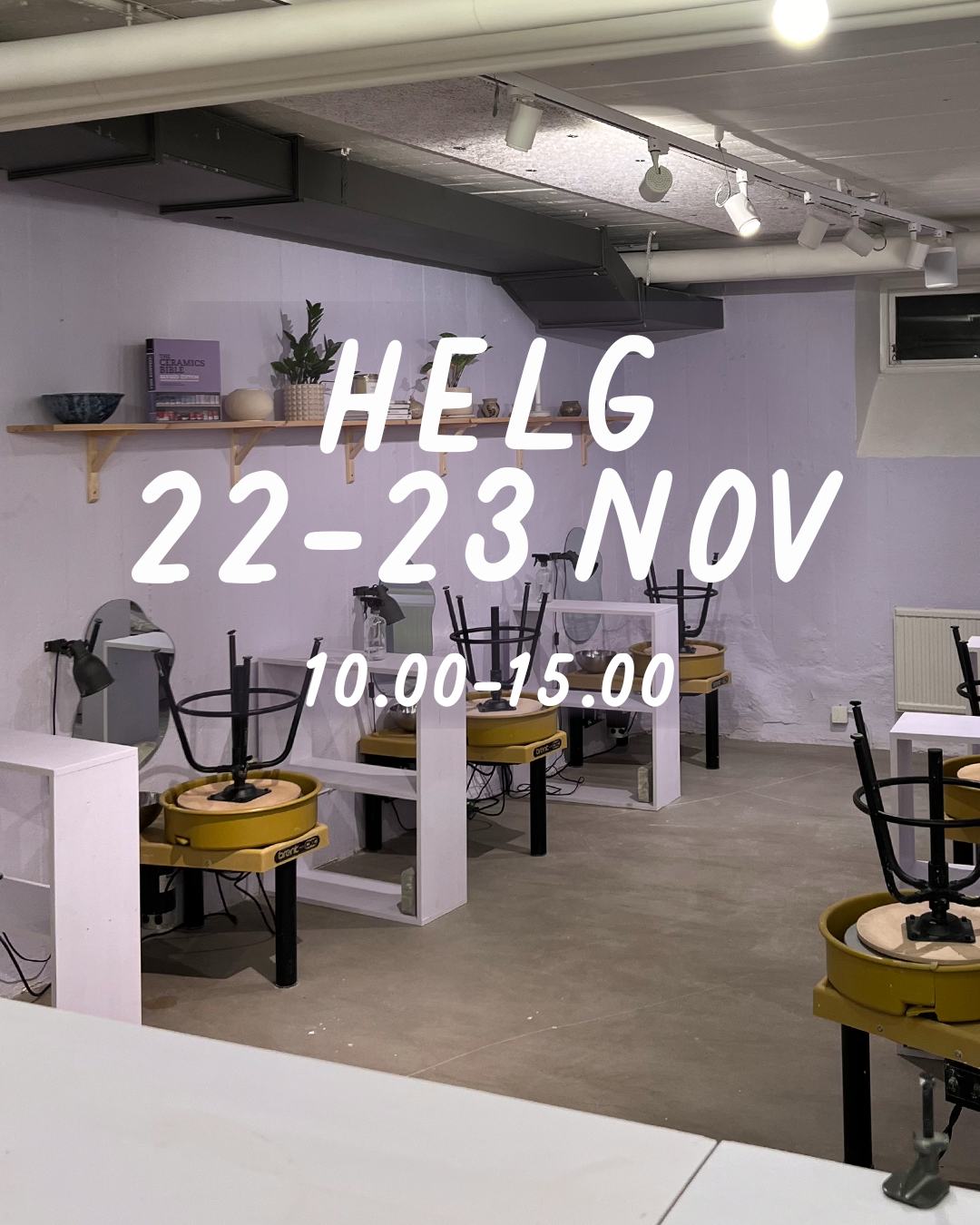 HELG 22-23 november: Dreja och dekorera (glasering 7 dec)