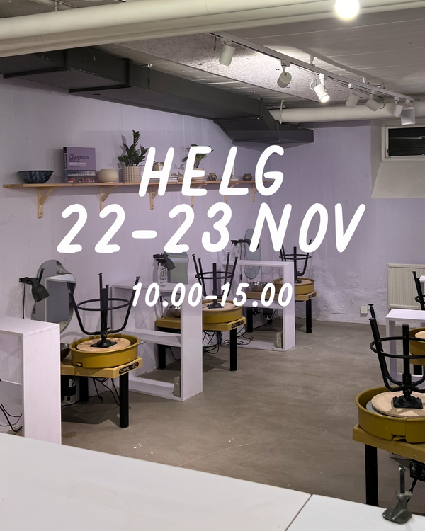 HELG 22-23 november: Dreja och dekorera (glasering 7 dec)
