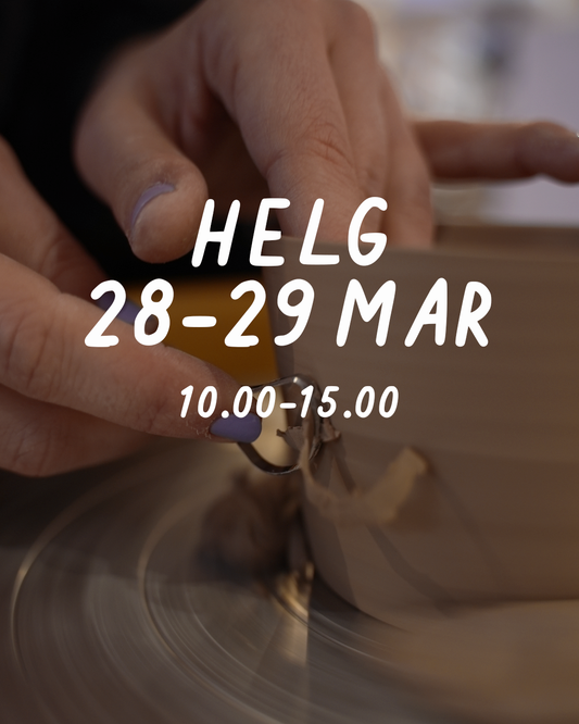 HELG 28–29 mars: Dreja och dekorera (glasering 19 april)