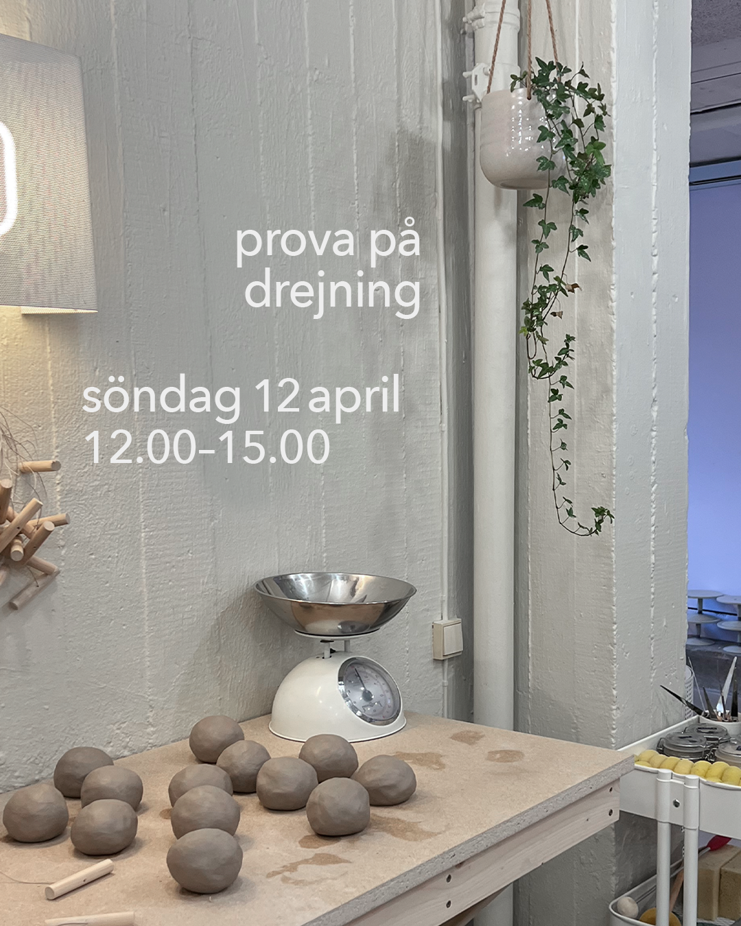 Prova på drejning: söndag 12 april
