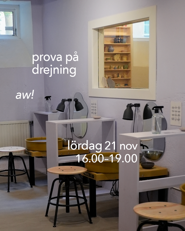 Prova på drejning: lördag 21 november (AW!)
