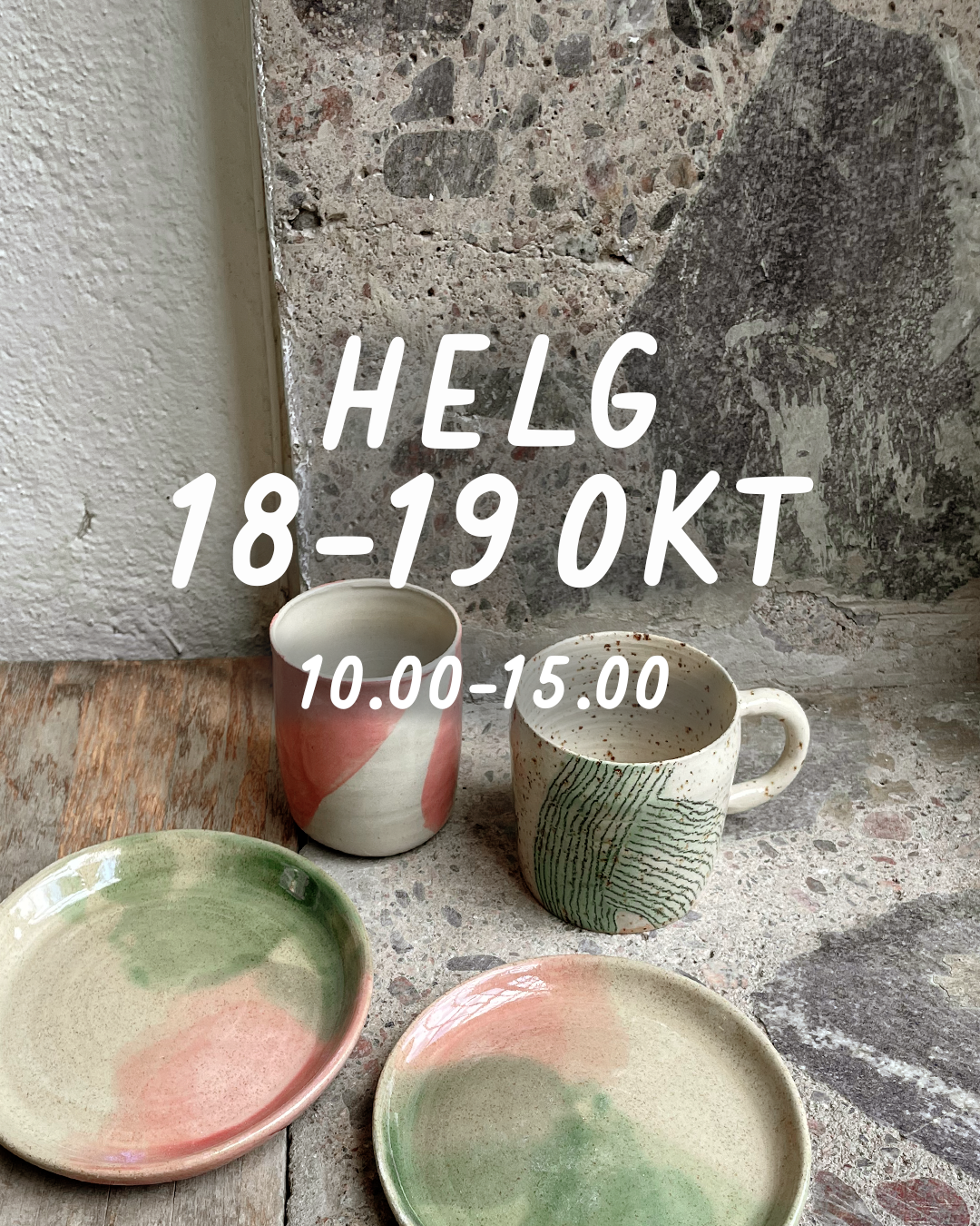 HELG 18-19 oktober: Dreja och dekorera (glasering 9 nov kl. 19–21)